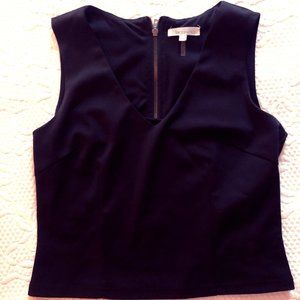 Black sleeveless top